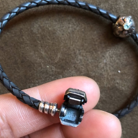 Pandora Leather Bracelet & Necklace Set with 7 Charms - Picture 10 of 14